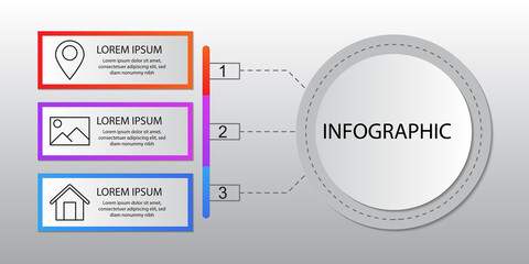 Fototapeta premium Vector Infographic design. Eps 10. Can be used for diagram, banner, number options, workflow layout, step up options or web design