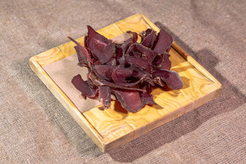 Appetizing and delicious beef jerky