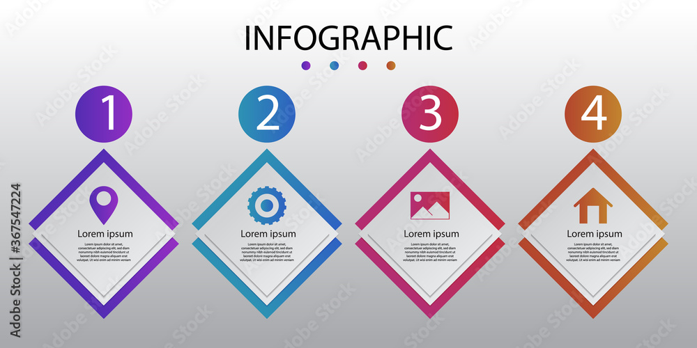 Poster vector infographic design. eps 10. can be used for diagram, banner, number options, workflow layout,