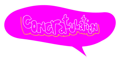 congratulation lettering for cards, posters, decor.Vector illustration.