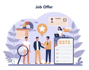 Human resources concept. Idea of recruitment and job management.