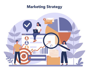 Digital marketing concept. Business promotion, customer communication