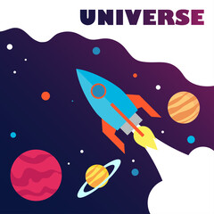 space universe poster. vector illustration