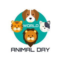 Obraz na płótnie Canvas World Animal Day. Vector Illustration