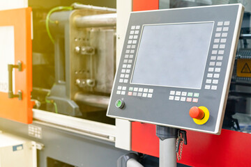 High technology plc monitor touch screen and push button of control panel plastic injection high...
