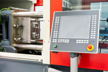 High technology plc monitor touch screen and push button of control panel plastic injection high pressure mold machine for industrial