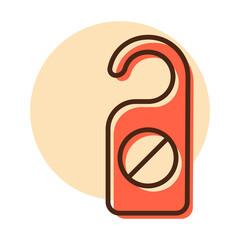 Do not disturb sign vector icon