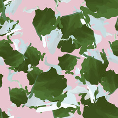UFO camouflage of various shades of pink, green and blue colors