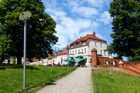 Neuruppin Altstadtszene an der Seepromenade