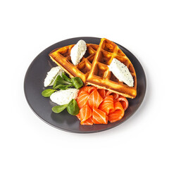 The restaurant's menu dish, a delicious snack for beer. Restaurant serving of the dish. A look from above