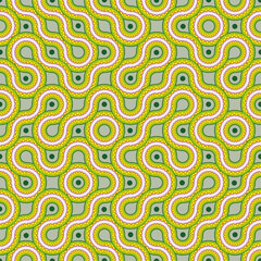 Seamless truchet tiling snake pattern, geometric background, reptile skins backdrop