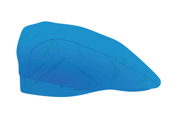 Blue cook hat. vector illustration