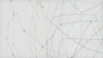 Abstract image of a fragment of a sphere from a gray web 3D image