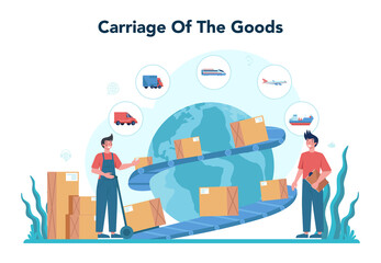 Logistic and delivery service concept. Idea of transportation and