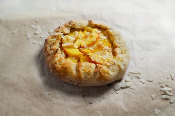 Galette with apricot and almond