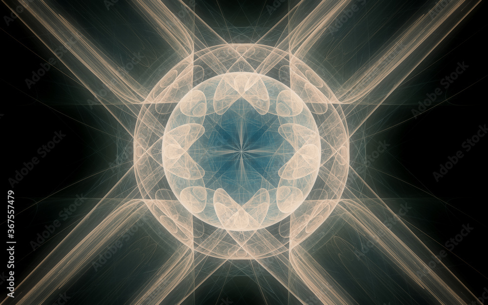 Fototapete digital generated image in the form of abstract geometric shapes of various shades and colors for us