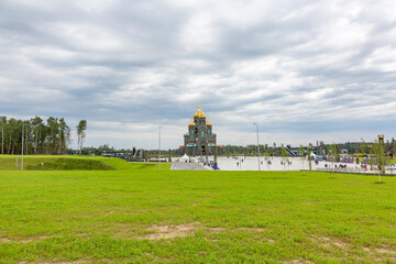 Exterior of the Main Temple of the Armed Forces of the Russian Federation. Opened in 2020....