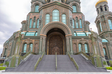 Exterior of the Main Temple of the Armed Forces of the Russian Federation. Opened in 2020....