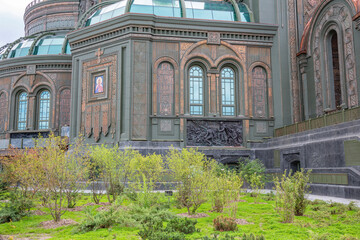 Exterior of the Main Temple of the Armed Forces of the Russian Federation. Opened in 2020....