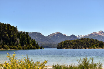 lake and mountains