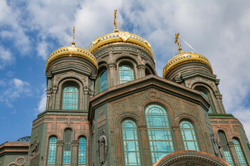Exterior of the Main Temple of the Armed Forces of the Russian Federation. Opened in 2020....