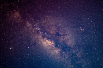 Milky way galaxy and starfiled on night sky background