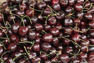 Decorated bunch of freshness organic Blueberry at christmas market on summer season, fruit from harvesting farm backgrounds