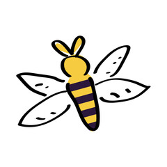 Bee sketch icon. Insect icon - Vector illustration