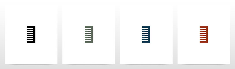Piano Keys On Letter Logo Design I