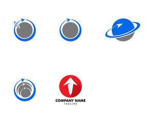 Set of Circle Arrow Logo Template Vector Design