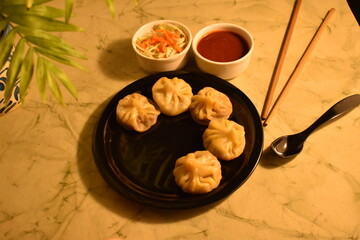 Momos a Chinese dish ready to be served 