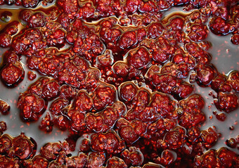 Homemade raspberry jam. Background