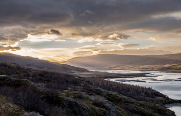 Lagarfljot, a river that widens into a lake in eastern Iceland