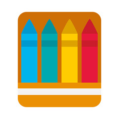 crayons flat style icon vector design