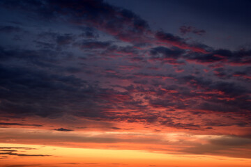 Beautiful sunset after the rain.