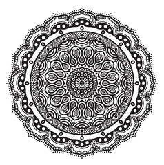 Abstract mandala graphic design decorative elements isolated on white color background for ancient geometric concepts