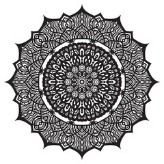 Abstract mandala graphic design decorative elements isolated on white color background for ancient geometric concepts