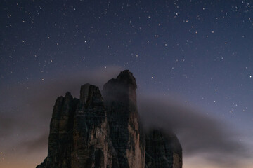 Via Lattea sulle Tre Cime di Lavaredo. Trentino Alto Adige. 