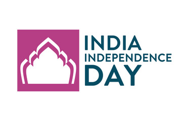 India Independence Day. 15 August. Holiday concept. Template for background, banner, card, poster with text inscription. Vector EPS10 illustration.