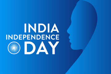 India Independence Day. 15 August. Holiday concept. Template for background, banner, card, poster with text inscription. Vector EPS10 illustration.