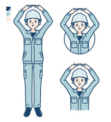 simple work wear Construction site man_circle-with-arms