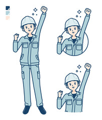 simple work wear Construction site man_guts-pose