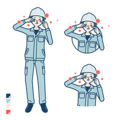 simple work wear Construction site man_hay fever