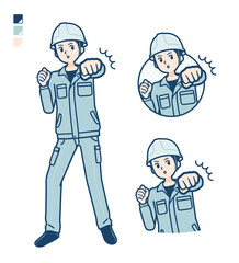 simple work wear Construction site man_Punch