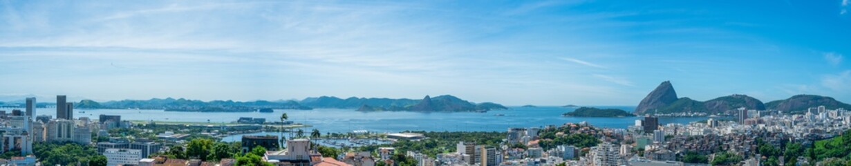 Fototapeta na wymiar Panoramic shot of Santa Teresa, Rio de Janeiro Rio Brazil