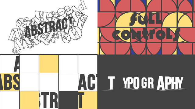 Abstract Typography Reveals Titles