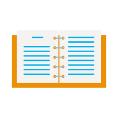 open school notebook flat style icon vector design