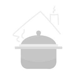 Cooking pot icon. Cooking utensil icon - Vector