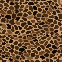 Seamless leopard, ocelot or wild cat fur pattern print