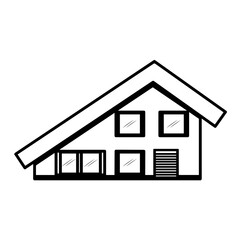Residential house icon. Home building icon - Vector